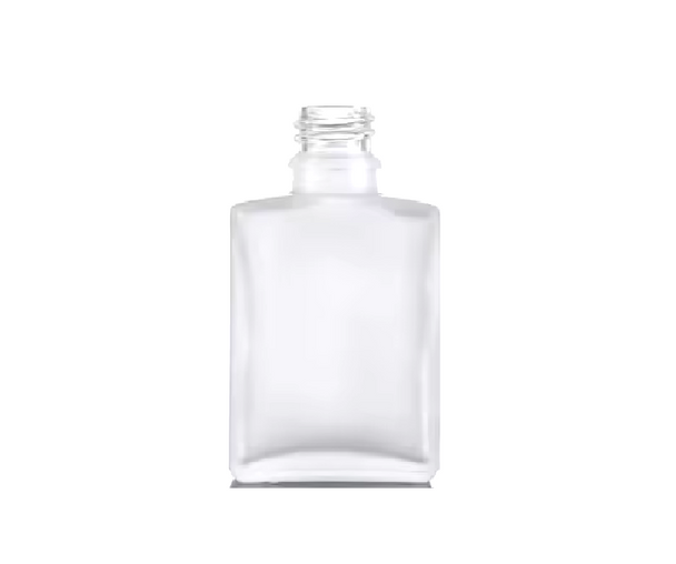 1 oz Frosted Square Temper Evident Glass Bottle 18-415 Neck Finish
