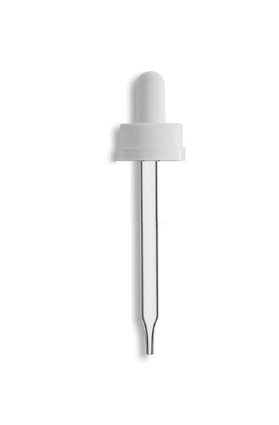 4 oz 22-400 White Child Resistant Glass Dropper 108mm Pipette