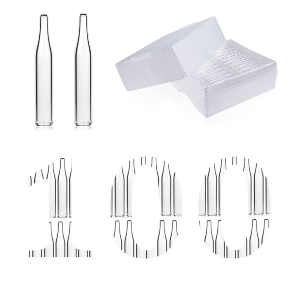 Glass Vial Insert, 250 ul Glass Insert, 6X31mm Conical Base,Pack of 100