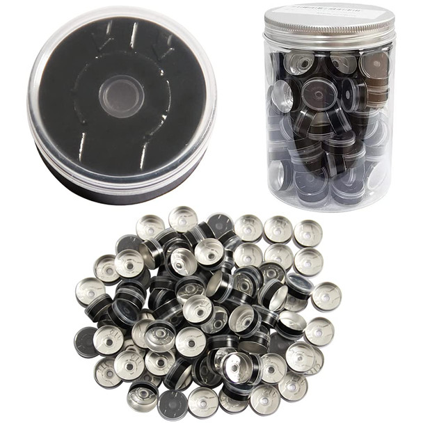 20mm Black Flip Top Caps-100 Pcs Aluminum-Plastic Black Caps for Glass Vial