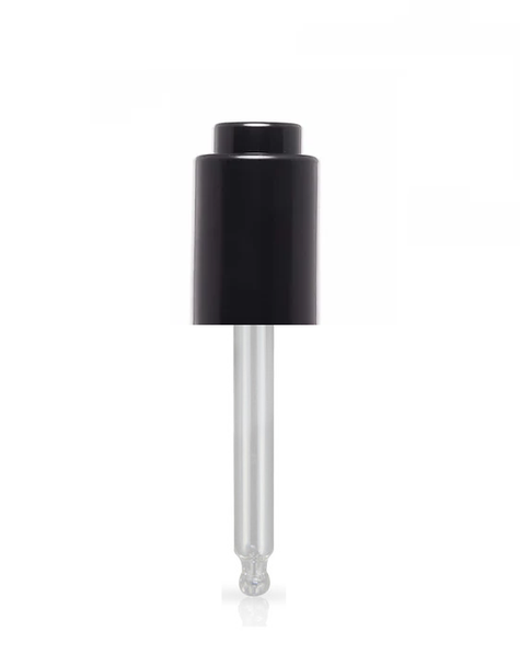 18-415 UV Black Push Down Dropper for 30ml Square Glass Bottle 77mm Pipatte Length