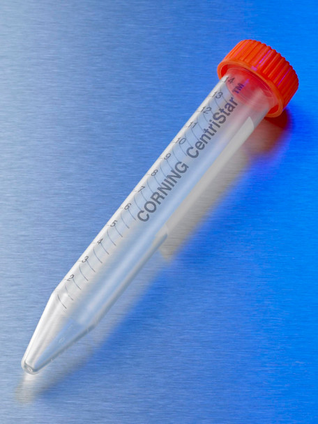 Corning 430791 Polypropylene Centrifuge Tube with CentriStar Cap, Clear, Sterile, 15ml Capacity, Bulk Packed (Case of 500)