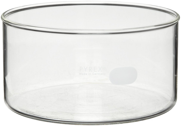 Corning Pyrex 3140-125 Borosilicate Glass 740mL Heavy Duty Rim Crystallizing Dish, 125mm Diameter x 65mm Height (Pack of 4)