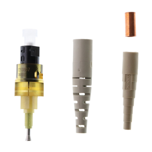 CORNING 95-000-50 62.5 M MULTIMODE (OM1), Amber HOUSING, Beige Boot, Ceramic Ferrule, Logo, Single Pack, ST Compatible, UNICAM Standard-Performance Connector
