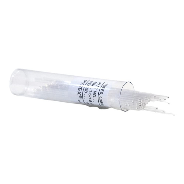 Corning Pyrex 9530-4 90 mm Capillary Melting Point Tubes, One End Open (Pack of 100), mL, Degree C, Glass, (Pack of 100)