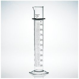 Corning 3026-50 Pyrex Class A Double Metric Scale Cylinder, Blue Enamel Marking, 50 mL