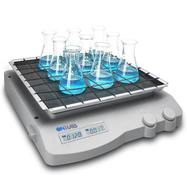 Digital Orbital Shaker Adjustable Speed 70-400RPM, Capacity 3KGS,Orbital Rotator Shaker with Continuous Mode(Set time to Zero) or Timer Mode, LCD Display Speed and time, Labs and Classrooms