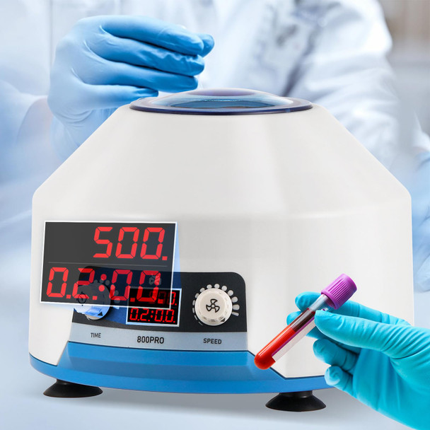Centrifuge Machine, 15mlX6 Lab Benchtop PRP Centrifuges, 4000RPM Electric Desktop Centrifuge with LCD Digital Display, Time & Speed Control 110V White