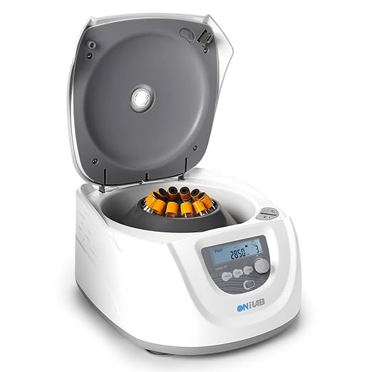 Professional PRP Centrifuge Machine 15mLx8, 10mL/7mL/1.5-5mlx 12, Lab Benchtop Centrifuge, 3 Preloaded Programs for Fast Operation,Store 9 Programs, 30sec-99min,300-4500rpm(Max. 2490xg)