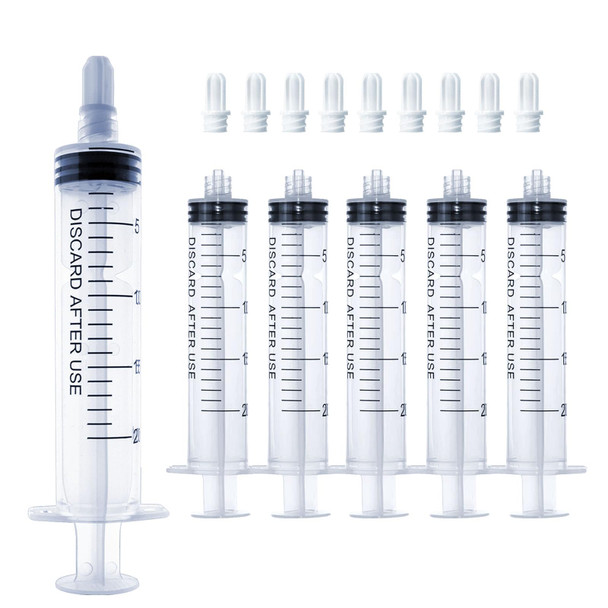 20mL Luer Lock Syringe (No Needle) - Sterile, Individually Wrapped - Pack of 30, Accurate Liquid Measurement, Leak-Proof Design