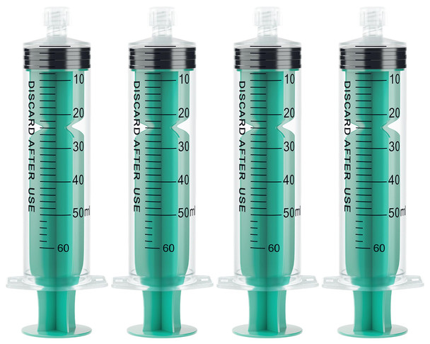 60ml Syringe without Needle Luer Lock Syringes with Cap, Sterile, 10 Pack