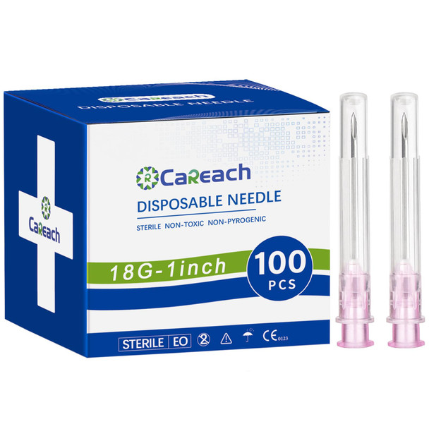 100pcs 18 gauge 1 inch Needles for Lab Accessories, Measurement and Refilling Inks