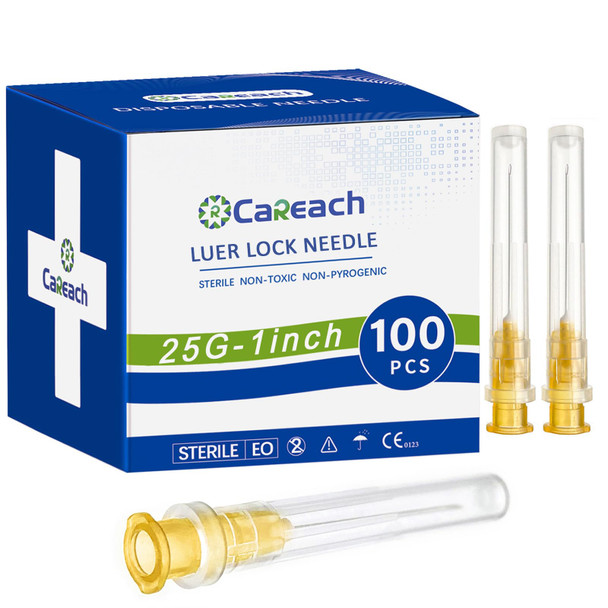 100pcs 25 Gauge 1inch Needle for Industrial Lab Accessories, Measuring and Refilling Inks