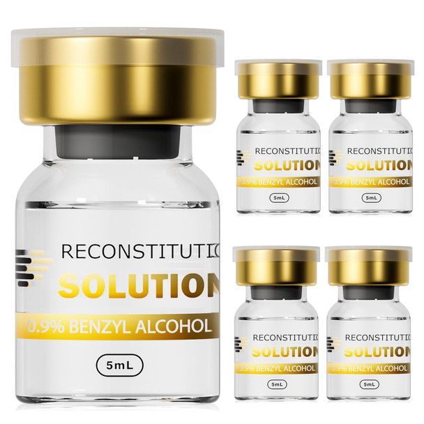 5 Pack (5mL Each) | Reconstitution - in Premium Glass Vials | Ultra Clean | Triple Sealed