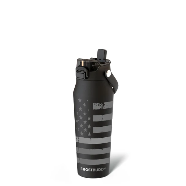 Frost Buddy 24oz Insulated Water Bottle with Straw & Chug Lid | Leak-Proof Stainless Steel | 24-Hours Cold | Sweat-Proof, Cup Holder Friendly | Ideal for Gym, Travel, Sports & Everyday Hydration