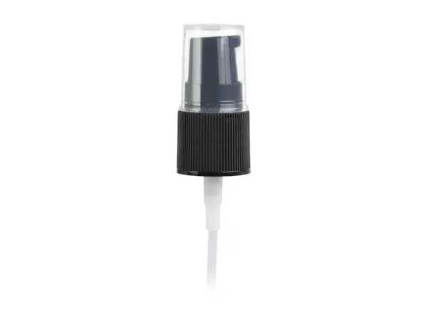 18/415 Finish, Black, Pumps, Treatment, Fine Ribbed, Clear Hood, 130mcl, 3 3/4" DT