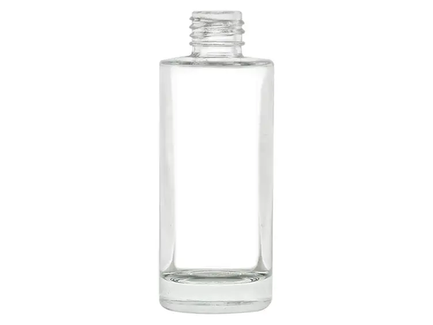 2 oz., 20-410 Finish, Flint, Heavy Base Bottles, Glass, Cosmetic Style Cylinder Round