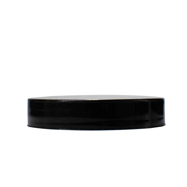 43-400  Neck Black PP smooth skirt lid with foam liner- Set of 600