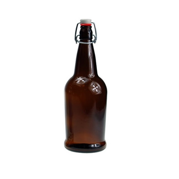 32 oz Glass Bale Wire Growler Bottles with Swing Top Cap (Swing Top Cap) (Case Qty: 12)
