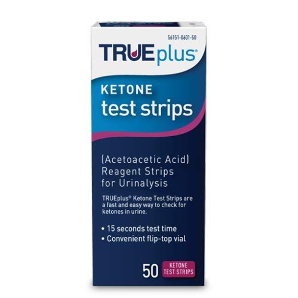 TRUEplus Ketone Test Strips                  Ideal for Low-carb dieters and People with Diabetes                  Made in USAUrinalysis Test Sticks (50)