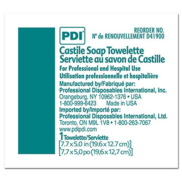 PDI Castile Soap Towelettes, 1 Box of 100