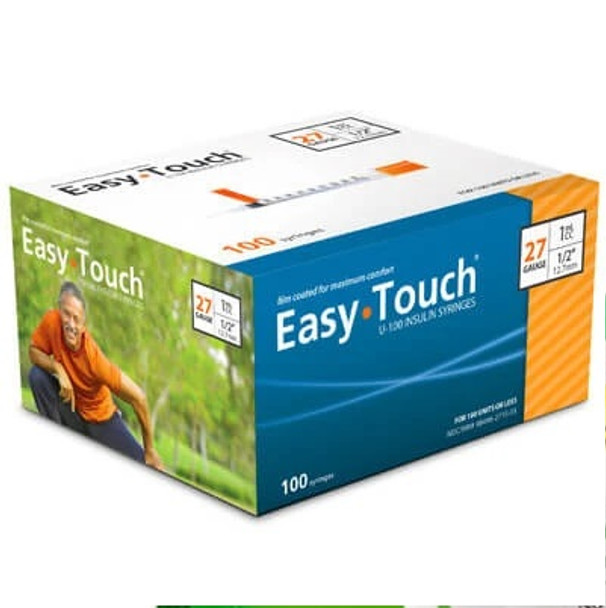 EasyTouch U-100, 29G - 1cc/mL - 1/2" Needle (Box of 100)