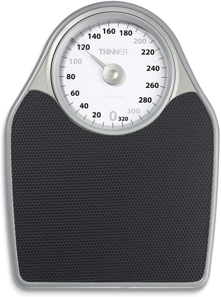 Thinner Extra-Large Dial Analog Precision Bathroom Scale, Analog Bath Scale - Measures Weight Up to 330 lbs.
