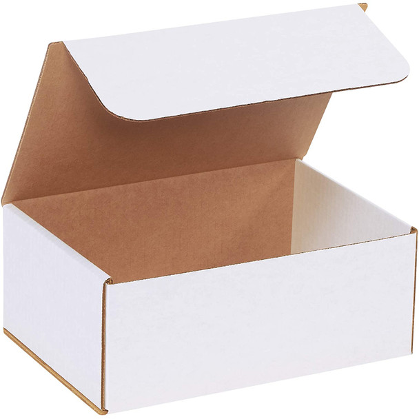 Corrugated Deluxe Literature Mailer, 10" x 7" x 4", White (Pack of 50)