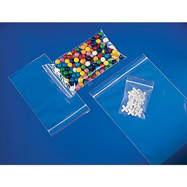 9" x 12", 2 Mil Reclosable Clear Ziplock Poly Bags, Pack of 500