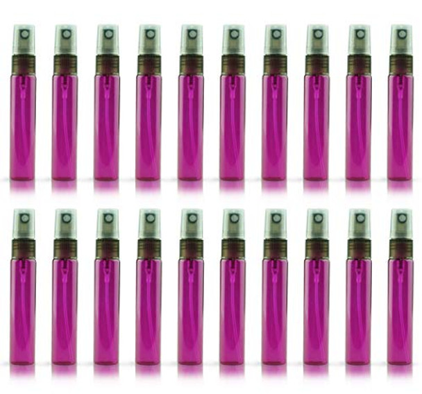 20 Pack Set 10ML Protable Refill Bulk Atomizer Spray Travel Perfume Bottle Hydrating Empty Bottle (Red)