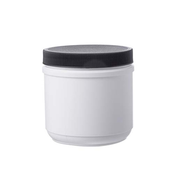 Plastics 41830 Canister with Lid, HDPE, 12 Piece, 16 oz, White