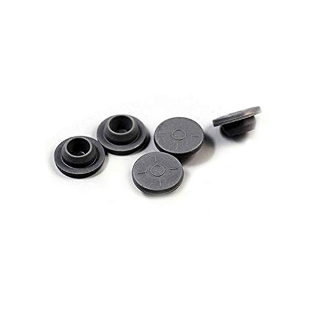 Yaphetss 20mm Gray Elastomer Rubber Stoppers Chlorobutyl Rubber Stoppers for Vials and Serum Bottles (100Pc)