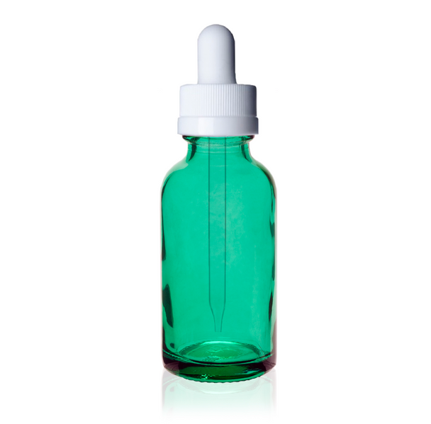 1 oz Caribbean Green w/ White Child Resistant Dropper