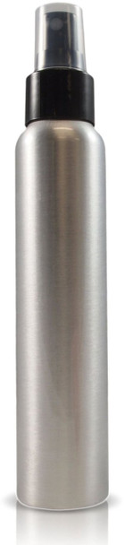 ($1.29 ea Pk 64) 120 ml (4 oz) Aluminum Slimline Bottle with Black Atomizer