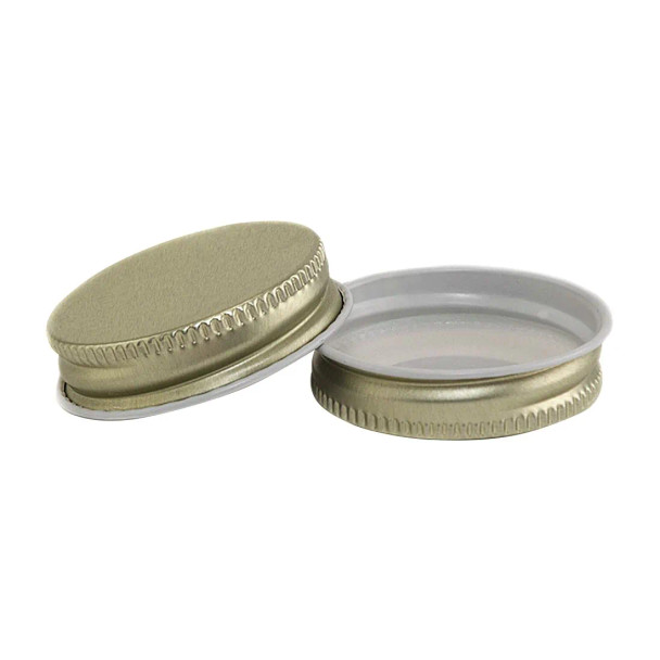 53-400 Gold Metal CT Lid with Plastisol Liner- Bag of 200