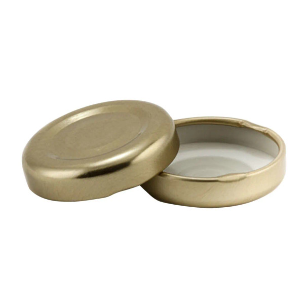 38-2000 Gold Button Metal Lug Lid- Bag of 200