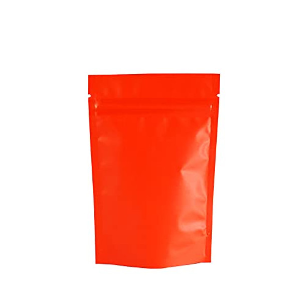 100PCS Matte Double-Sided Colored Stand-Up Bags (10x15cm (4x6"), Flat Red)