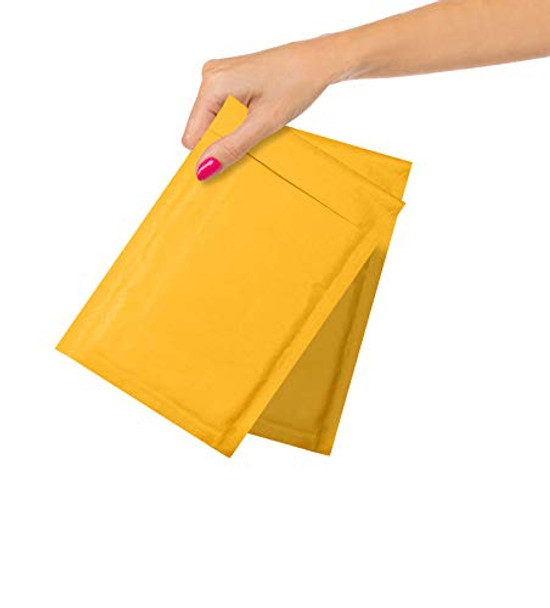 Pack of 25 Gold Kraft Bubble Padded Envelopes 6.5 x 9. Kraft Bubble Peel and Seal Envelopes. Yellow Kraft Bubble Mailers 6 1/2 x 9. Shipping Bags for Mailing, Packing, Packaging. Wholesale Price