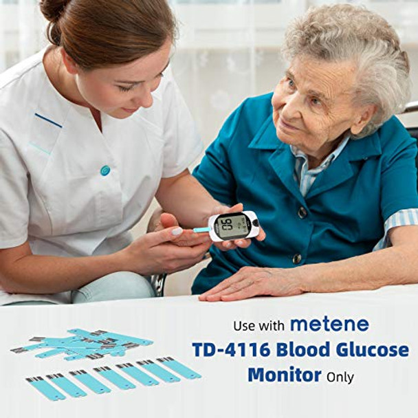 Metene TD-4116 Blood Glucose Test Strips, 100 Count Blood Sugar Test Strips for Diabetes, Use with Metene TD-4116 Blood Glucose Monitoring System Only Metene TD-4116 Blood Glucose Test Strips, 100 Count Blood Sugar Test Strips for Diabetes, Use with Metene TD-4116 Blood Glucose Monitoring System Only