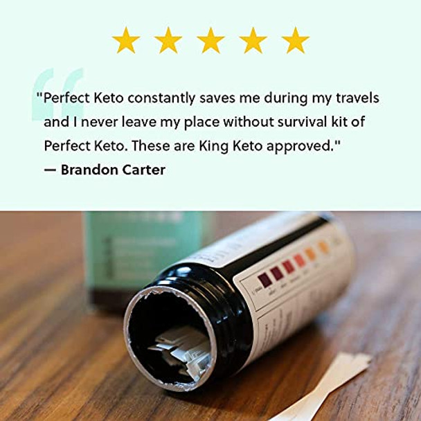Perfect Keto Test Strips - Best for Testing Ketones in Urine on Low Carb Ketogenic Diet, Ketosis Home Urinalysis Tester Kit, 100 CT Perfect Keto Test Strips - Best for Testing Ketones in Urine on Low Carb Ketogenic Diet, Ketosis Home Urinalysis Tester Kit, 100 CT