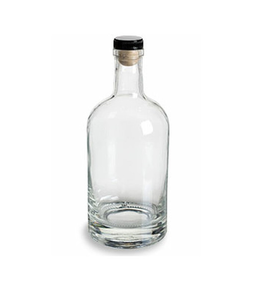 750 ml Clear Glass Nocturne Nordic Liquor Bottle 21.5mm Cork Top Finish -Case Qty: 12)