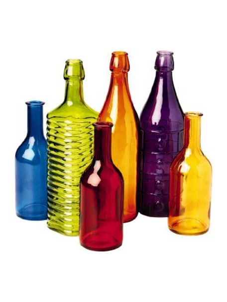 Gardener's Supply Company Colorful Bottles, Set of 6