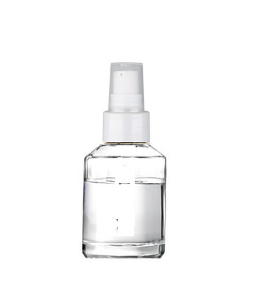 1 oz Clear Cylinder Slope Glass Bottle with White Treatment  Pump