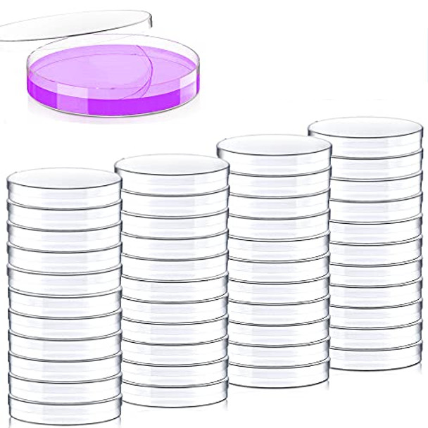 60 Pack Sterile Plastic Petri Dishes with Lid, 90mm Dia x 15mm Deep (90MM-60PACK)