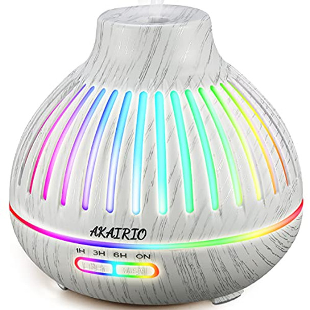 Aromatherapy Diffusers for Essential Oils Large Room,Home Cool Mist Humidifier Diffusers with Night Light Waterless Auto Shut-Off, White Ultrasonic Bedroom Diffuser Vaporizers for Office Yoga