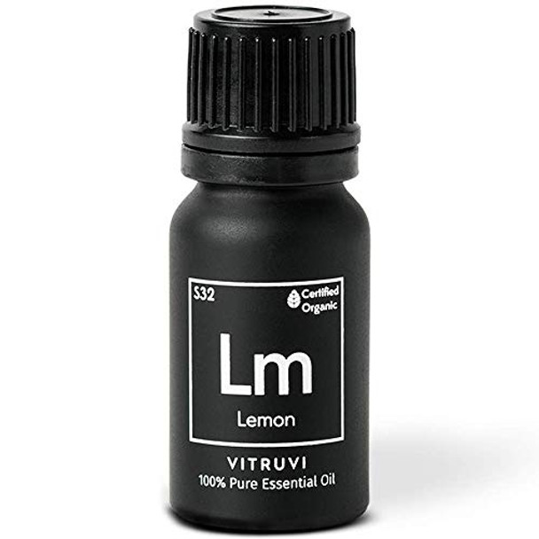 Organic Lemon, 100% Pure Premium Essential Oil (0.3 fl.oz)