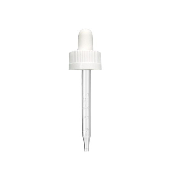 1 oz 20-400 White Plastic LDPE Calibrated  CRC Dropper with Engraved Pipates without Ink 0.25 -1 ml 76mm Pipette