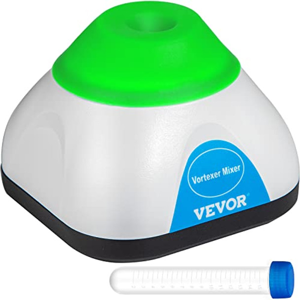 VEVOR Vortex Mixer, 3000RPM Mini Vortex Mixer Shaker, Touch Function Scientific Lab Vortex Shaker, Mix Up to 50ML, 6mm Orbital Diameter for Test Tube, Tattoo Ink, Nail Polish, Eyelash Adhesives, Paint-1643523901