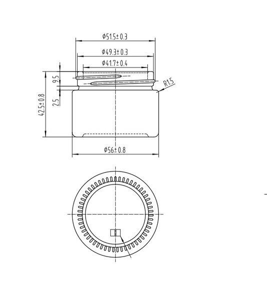 50G Glass Clear Cream Jar with White Insert and Black Lid - pack of 24 50G Glass Clear Cream Jar with White Insert and Black Lid - pack of 24