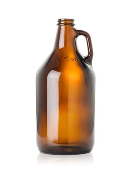 1/2 Gallon Amber Glass Jug 38-400 pk6